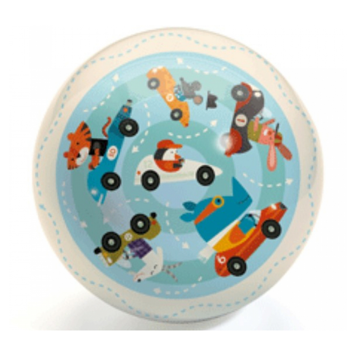 Traffic ballon de plage 22 cm Bleu, Multicolore couleur unique, DJECO