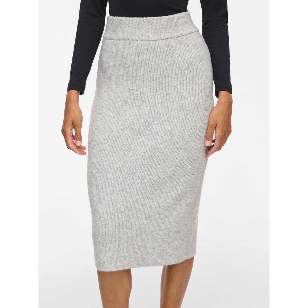 Jupe En Maille gris - light grey melange1, VILA