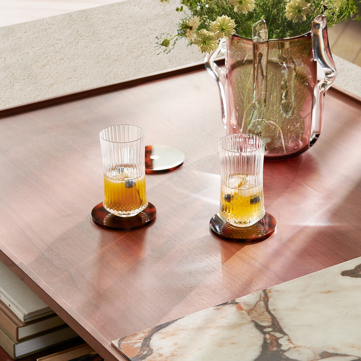 Lot de 6 verres à jus, en verre ciselé, ALUR transparent, AM.PM