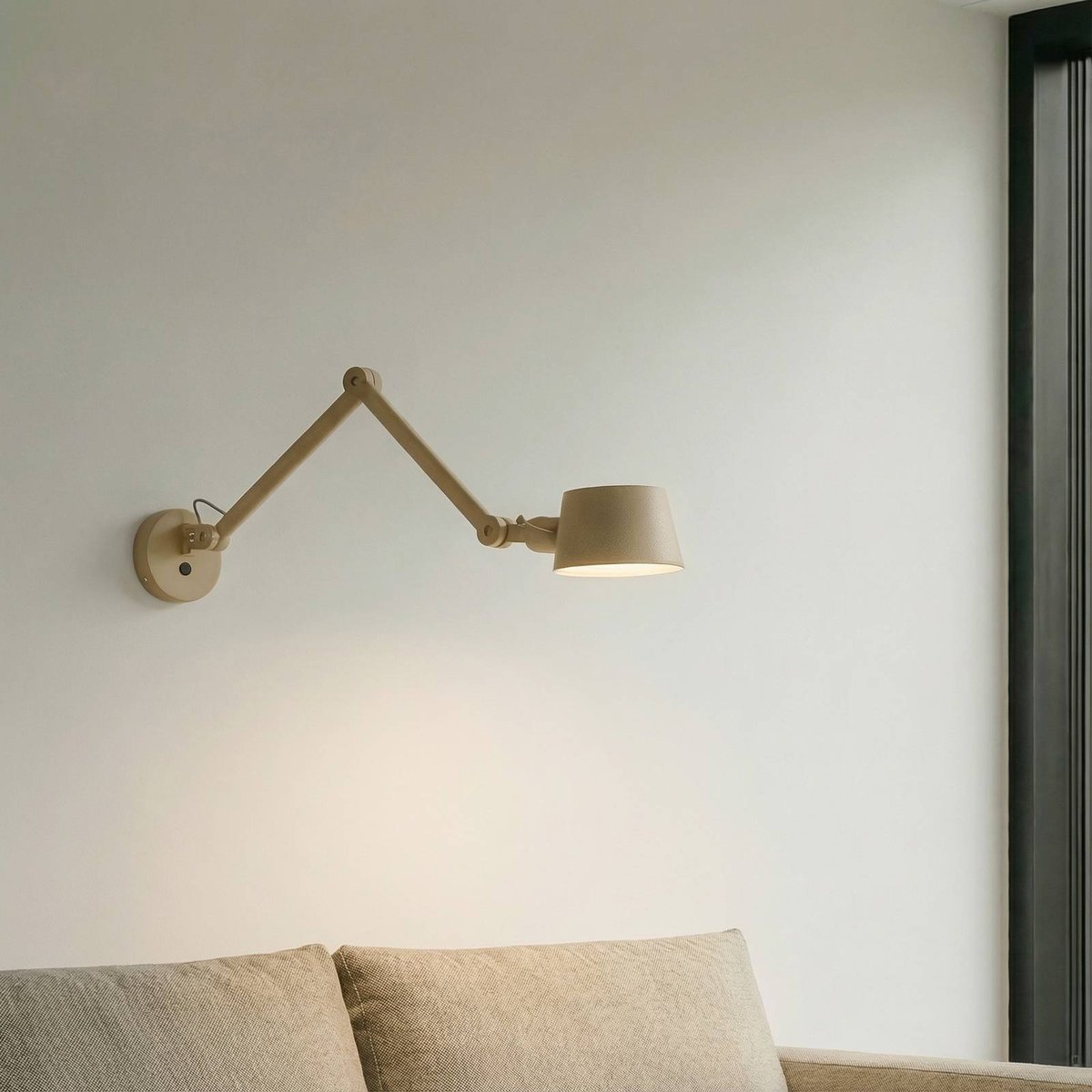 Applique en métal moderne, Silka beige, LUCANDE