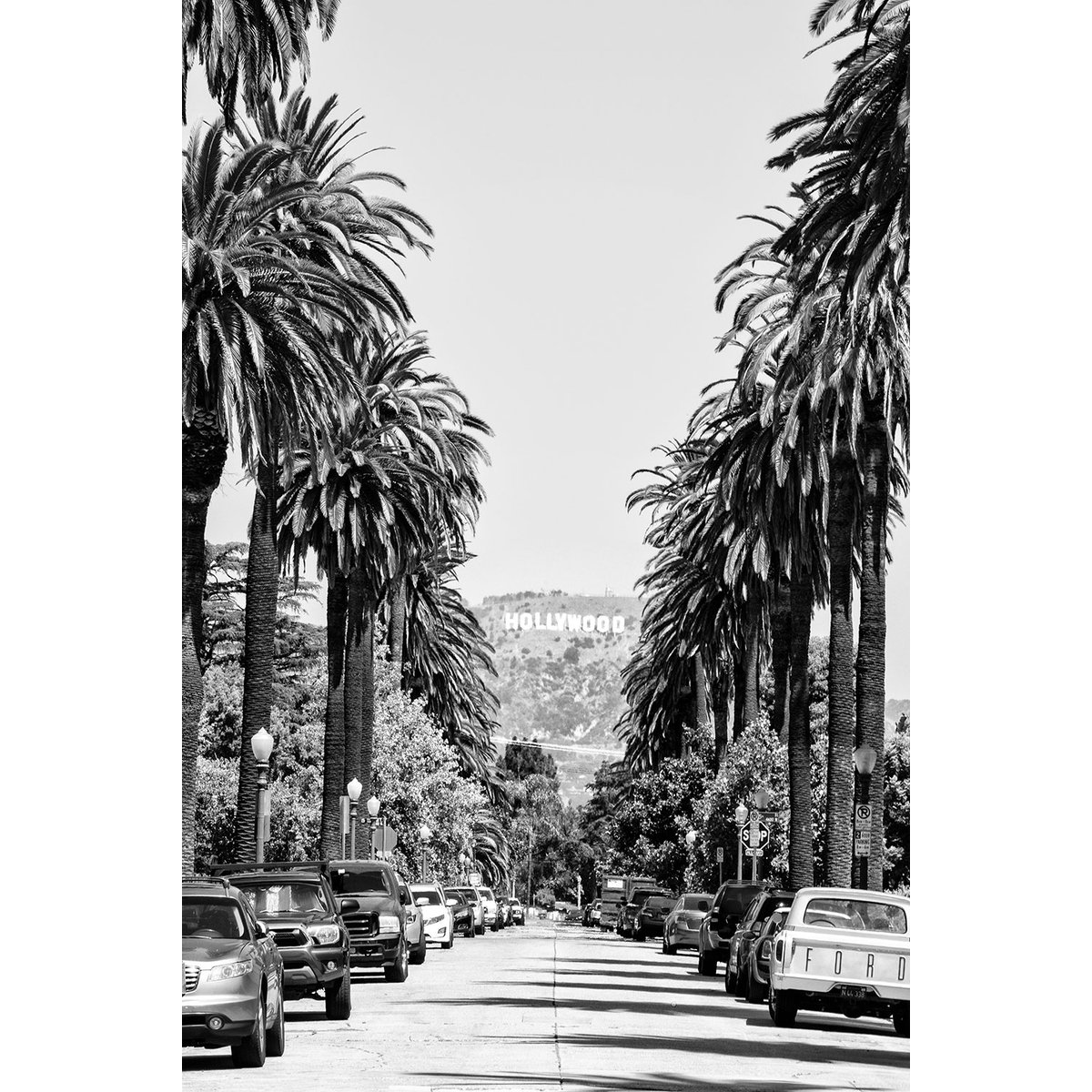 Tableau Photo Los Angeles Beachwood drive tableau alu dibond, HEXOA