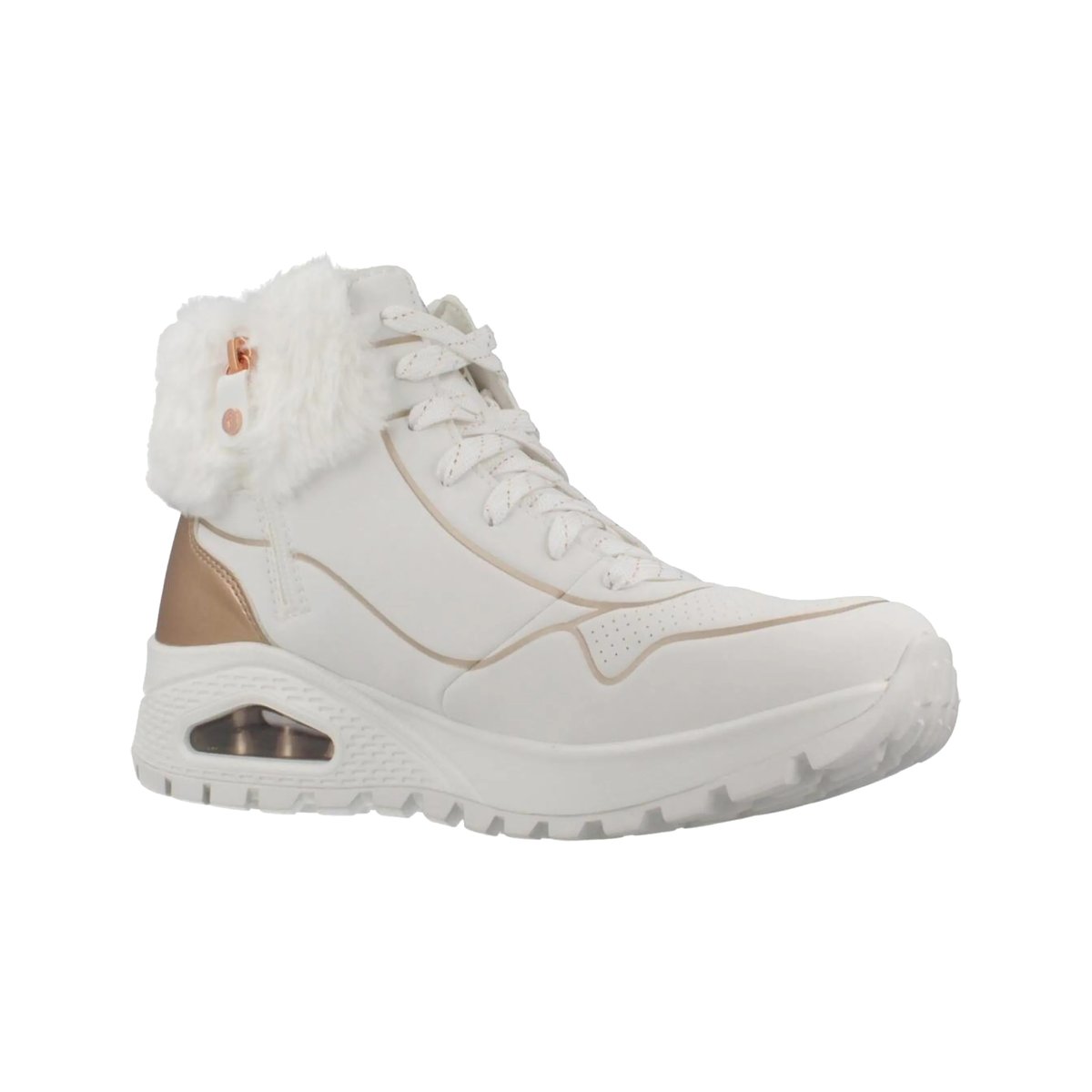 Baskets montantes Uno Rugged - Fall Shimmer blanc rose or, SKECHERS