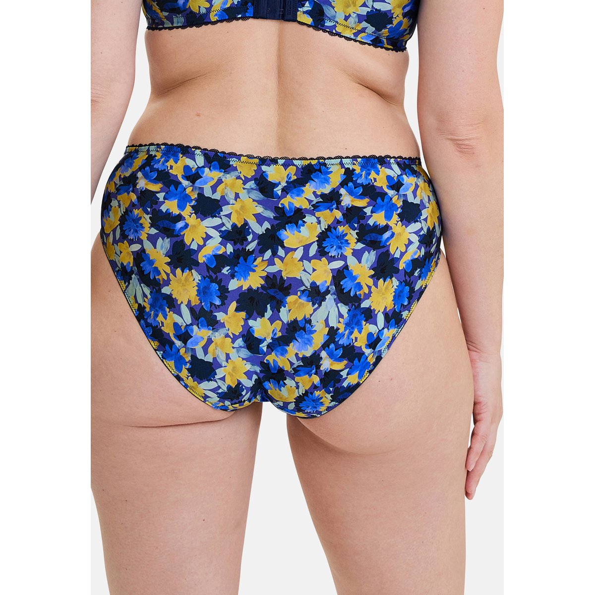 Slip CÉLIA fleurs bleues, jaunes, SANS COMPLEXE