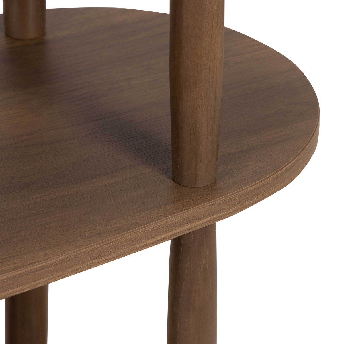 Etagère haute effet bois 120x145 cm, SUZY bois foncé, OVIALA