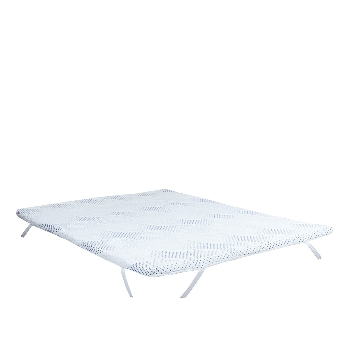 Surmatelas Viscotouch - Mémoire de forme + gel thermorégulant - Fabriqué en France - 5 cm d'épaisseur blanc, BELLECOUR