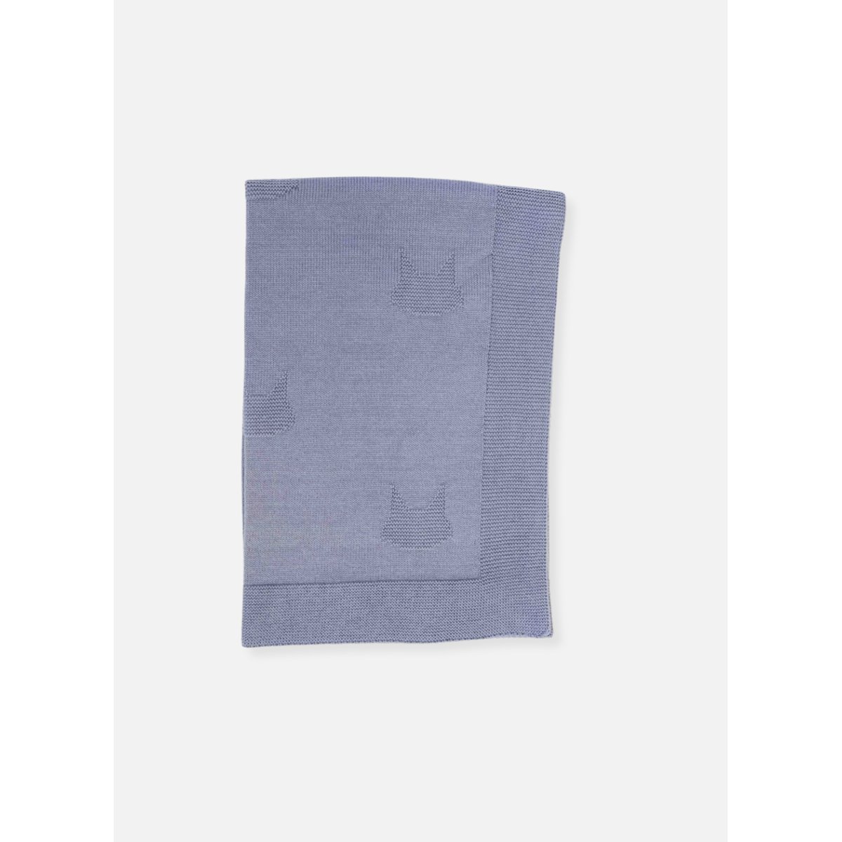 Couverture en coton - Petit Chat bleu orage, LA MANUFACTURE DE LAYETTE