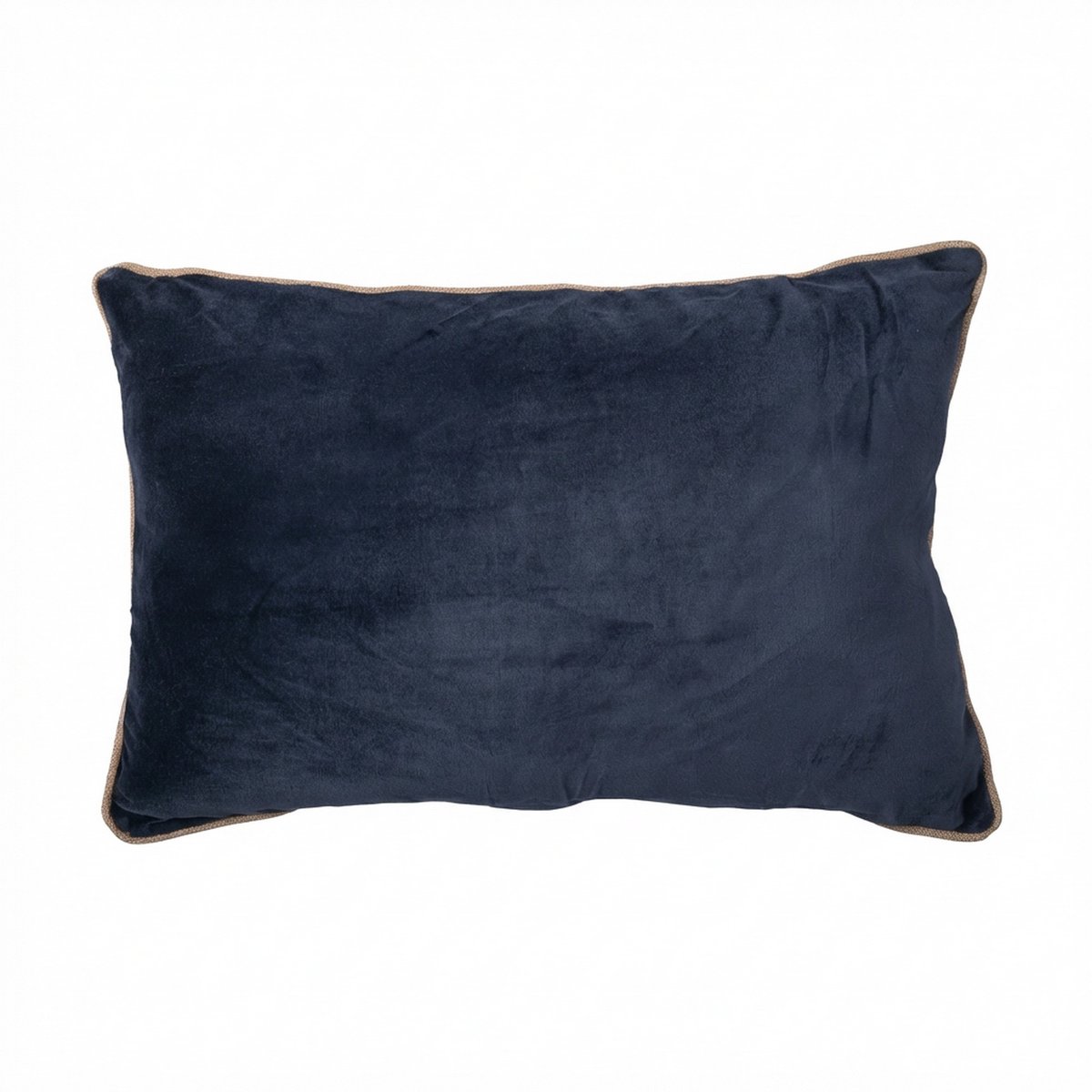 Coussin rectangulaire déhoussable 40x60 cm Velours de Coton Bianca Minuit minuit, EDEN