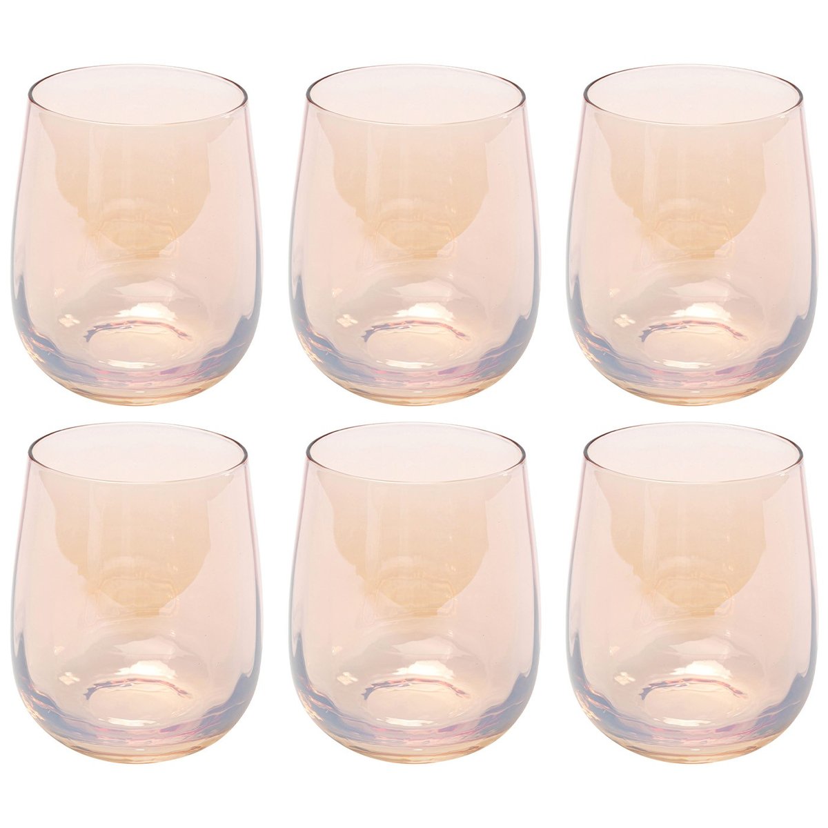 Lot de 6 verres à eau, MOCCA marron, KARE DESIGN