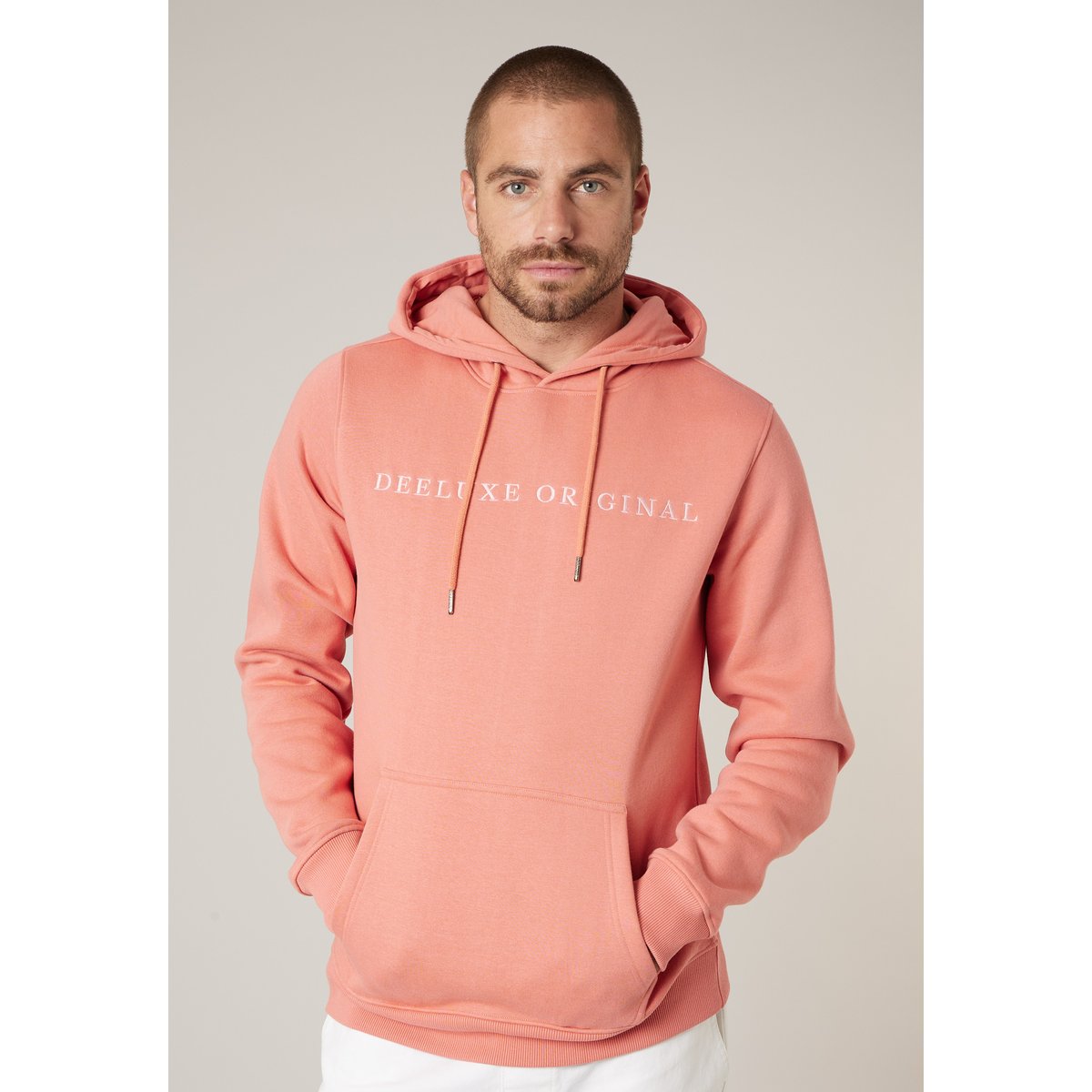 Sweat homme en coton BEN tangerine, DEELUXE