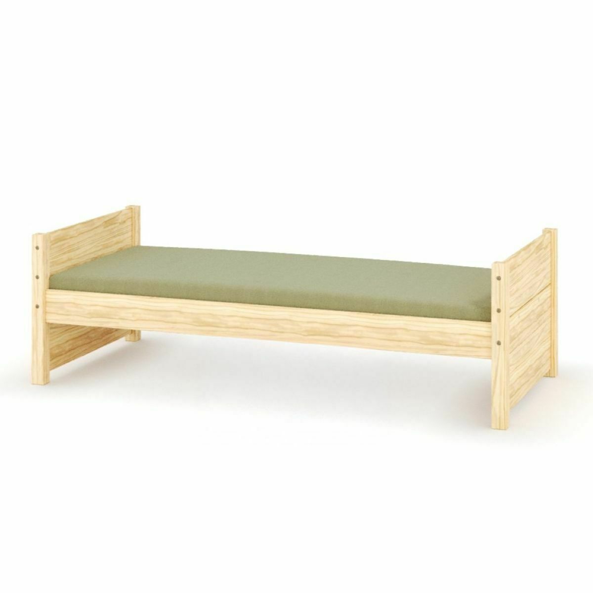 Lit 1 place Bois massif LOUW bois naturel, AKITEN RETAIL