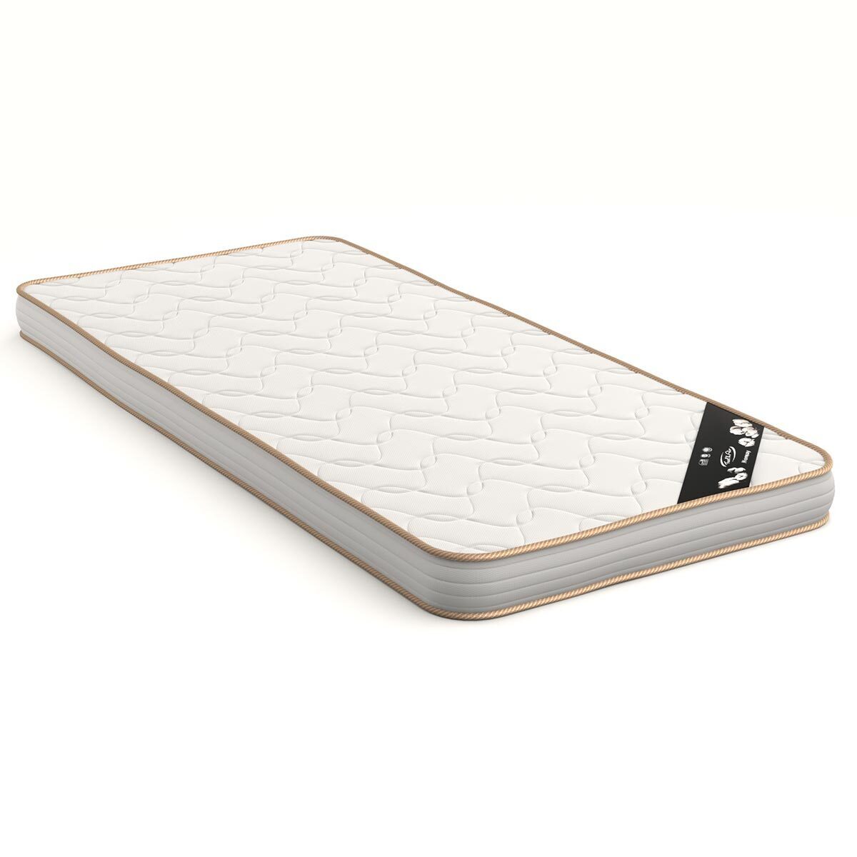 Pack lit mi-hauteur avec matelas Bois massif LOUW bois naturel, AKITEN RETAIL
