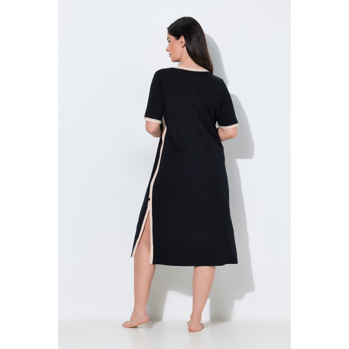Chemise de nuit à rayures noir, ULLA POPKEN