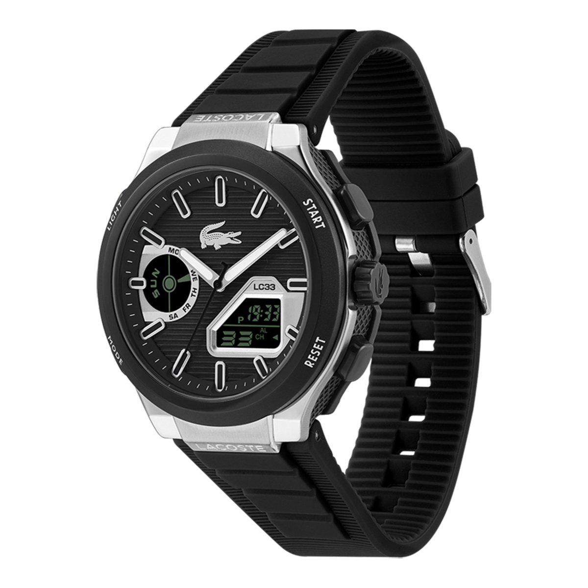 Montre Analogique Digital LC33 argenté noir noir, LACOSTE