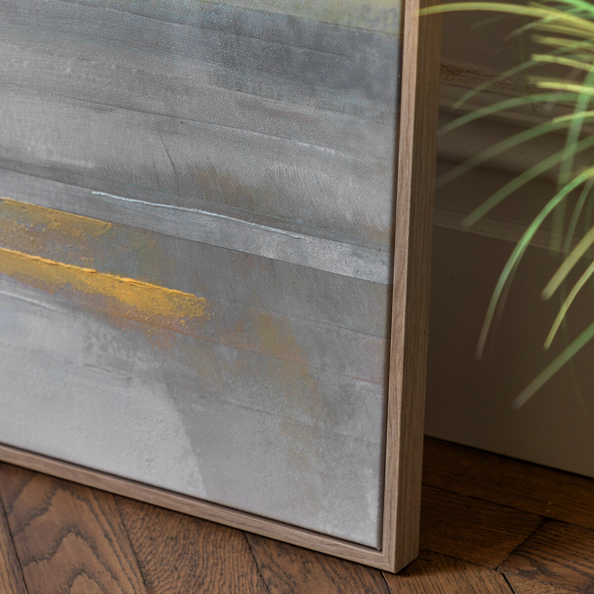 Set of 2 Modern Sunset Framed Canvas natural, ÉDITÉ