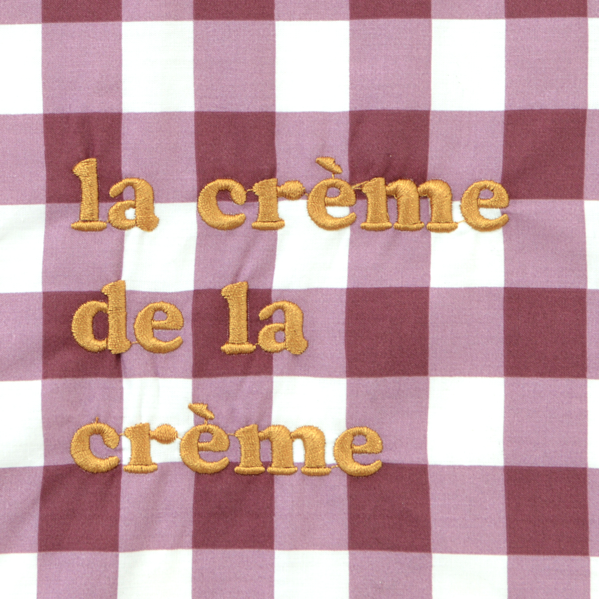 Bavoir élastiqué vichy LA CREME DE LA CREME violet, LITTLE CREVETTE
