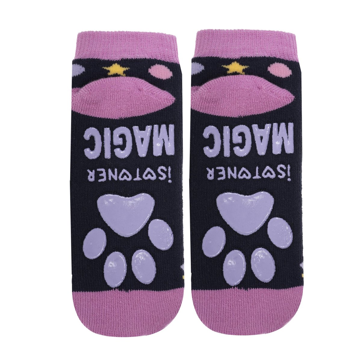Chaussettes anti-dérapantes coton, picots antidérapants bleu, ISOTONER