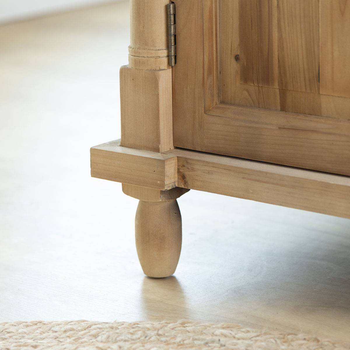 Meuble sous vasque en bois recyclé PAZ bois clair, MADE IN MEUBLES