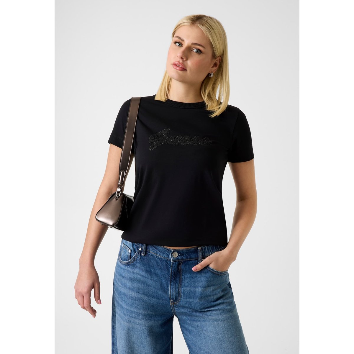 T-Shirt Avec Logo noir, GUESS