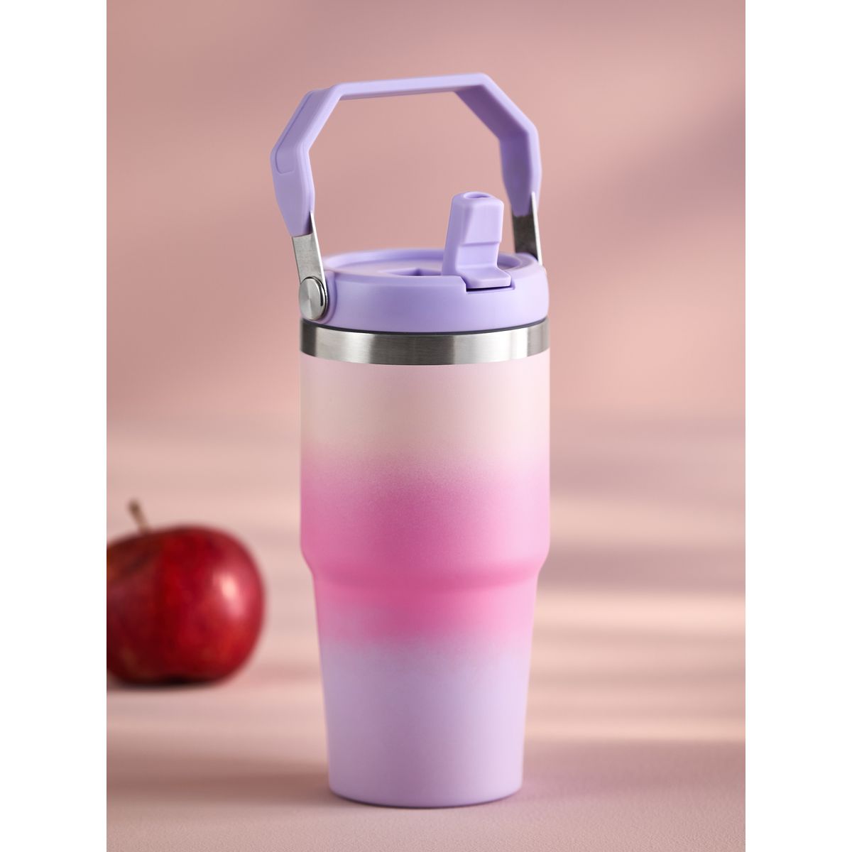 Gourde pastel dégradé 600 ml avec anse rose, NEXT