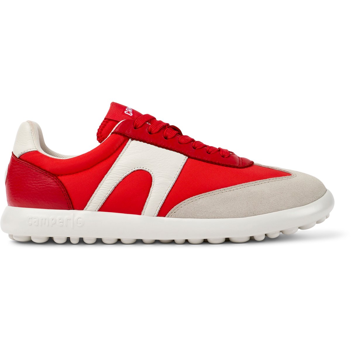 Baskets Cuir PELOTAS XLF jaune rouge, CAMPER