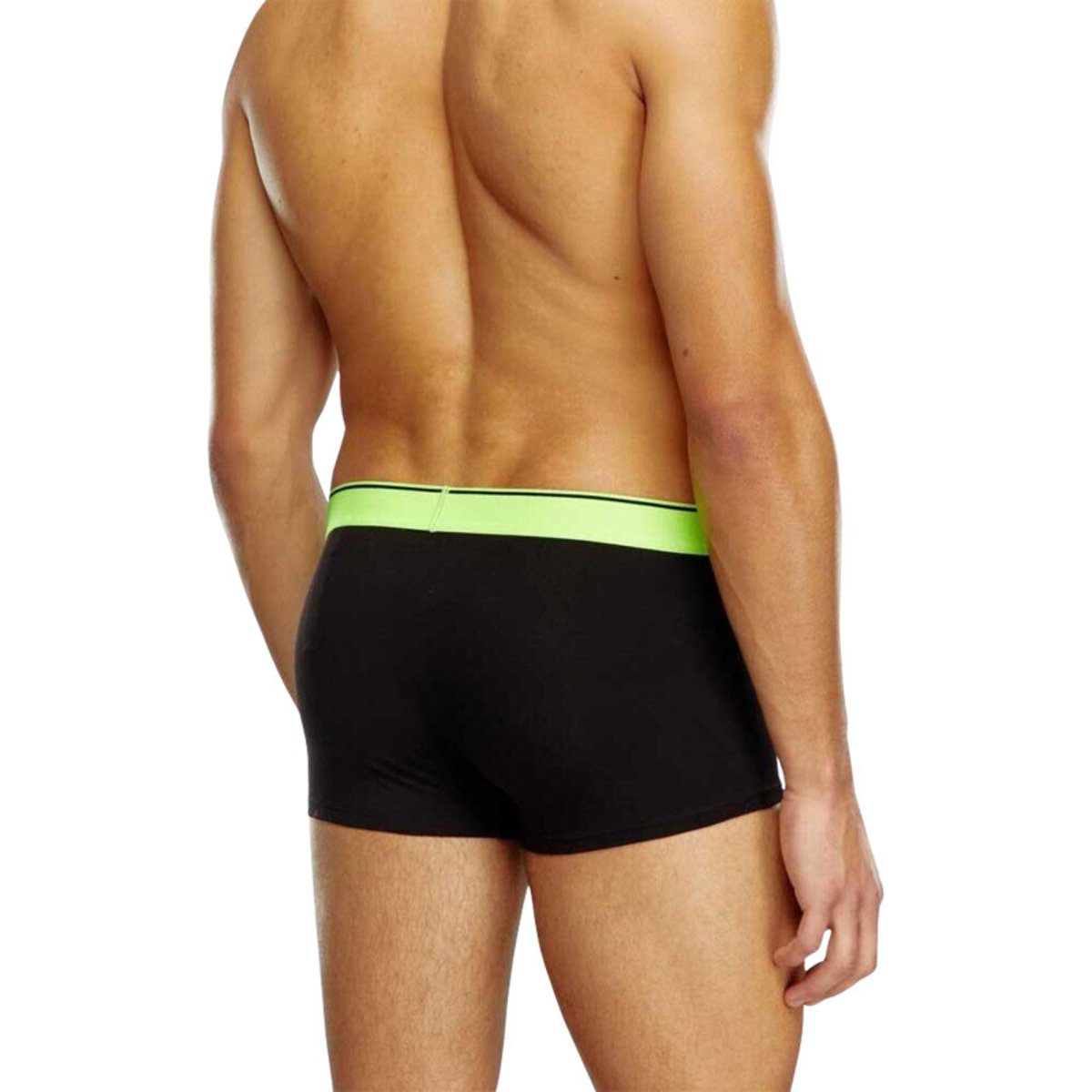 Lot de 3 boxers classiques en coton noirs unis à ceinture différentes noirs, DIESEL