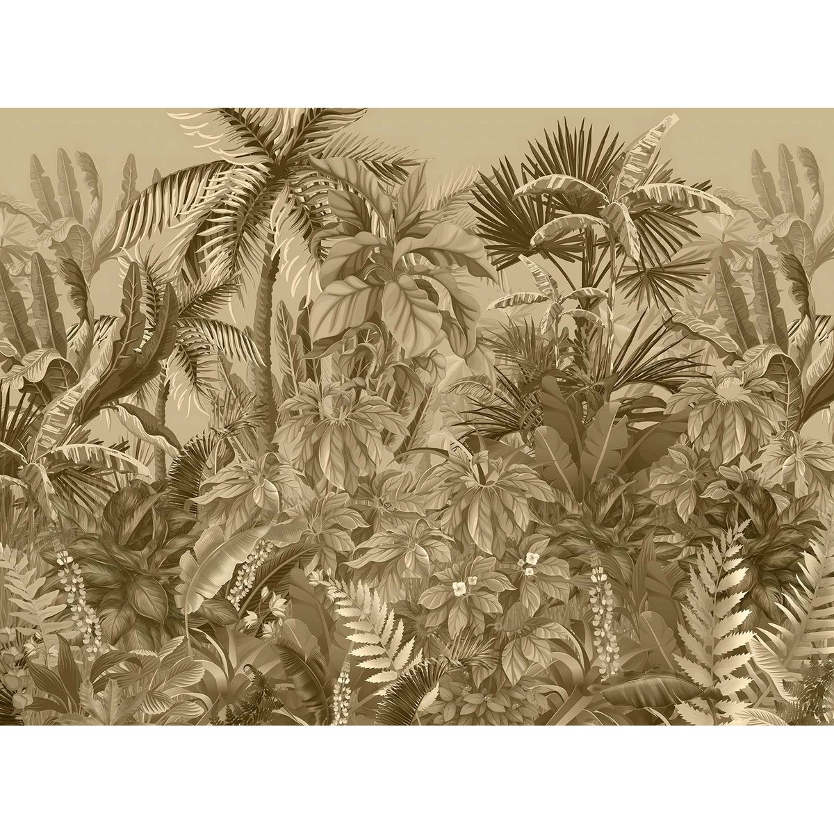 Papier peint panoramique paradis tropical intissé, HEXOA