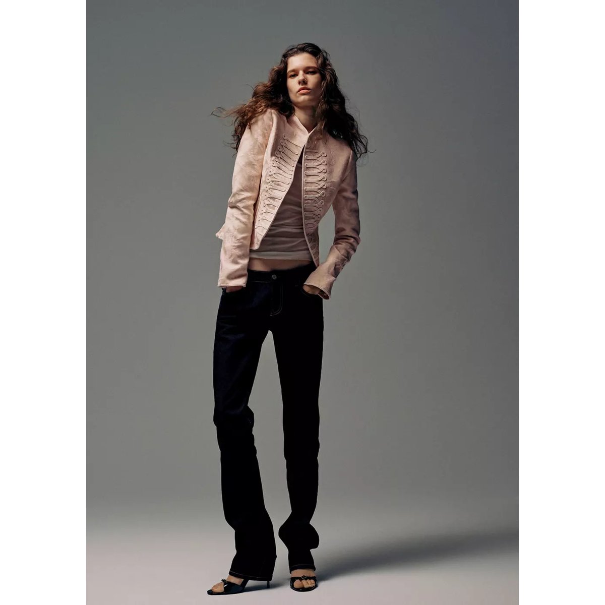 Jean slim taille classique bleu, MANGO