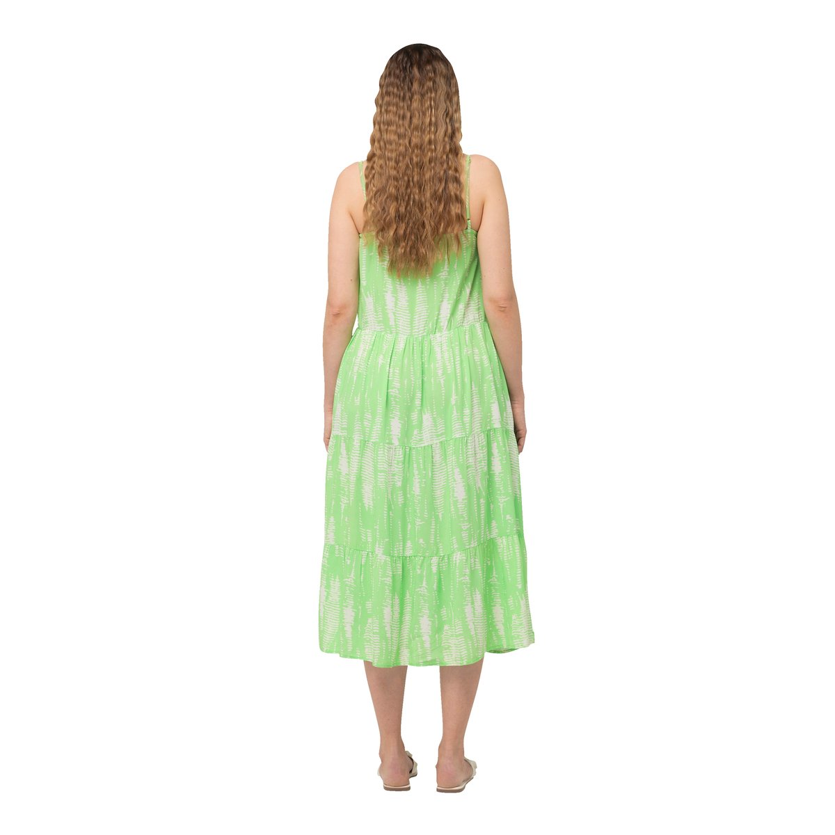 Robe midi à coques en triangles menthe verte, ULLA POPKEN