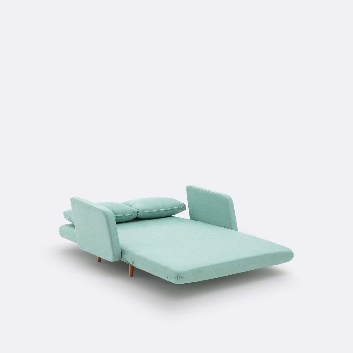Sofá-cama em tecido texturizado, 2 lugares, Cosico verde-argila, LA REDOUTE INTERIEURS