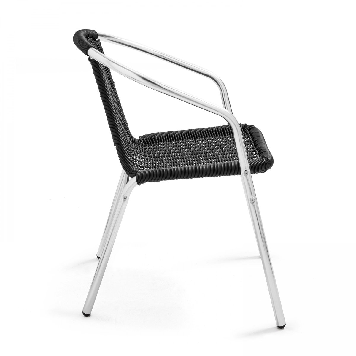 Fauteuil de jardin aluminium et résine gris, OVIALA