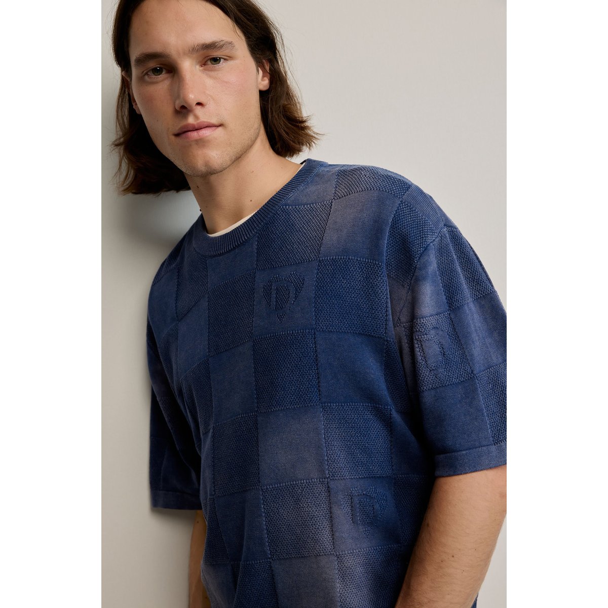 T-shirt effet délavé bleu, DESIGUAL