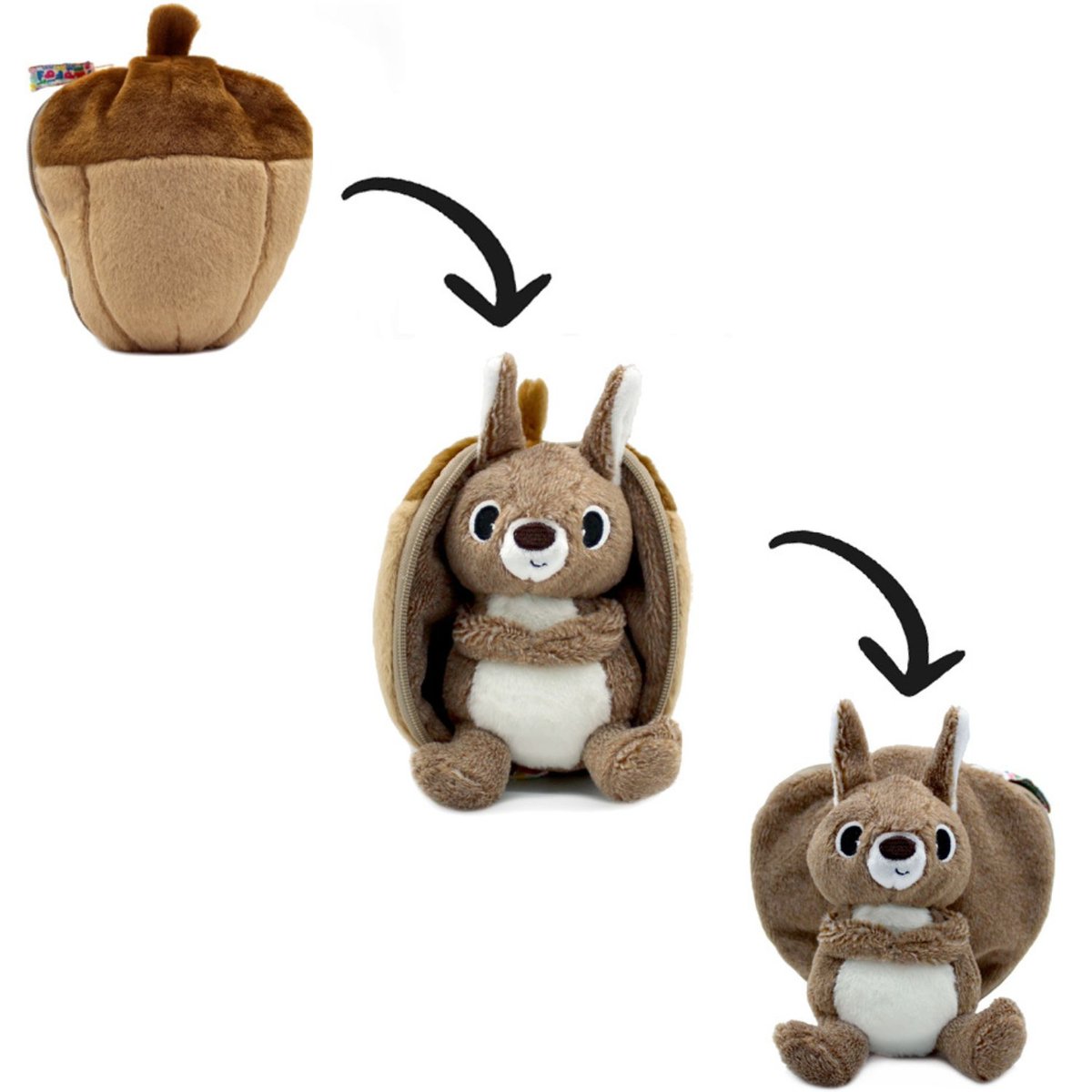 Peluche Les Flipetz marron, beige, LES DEGLINGOS