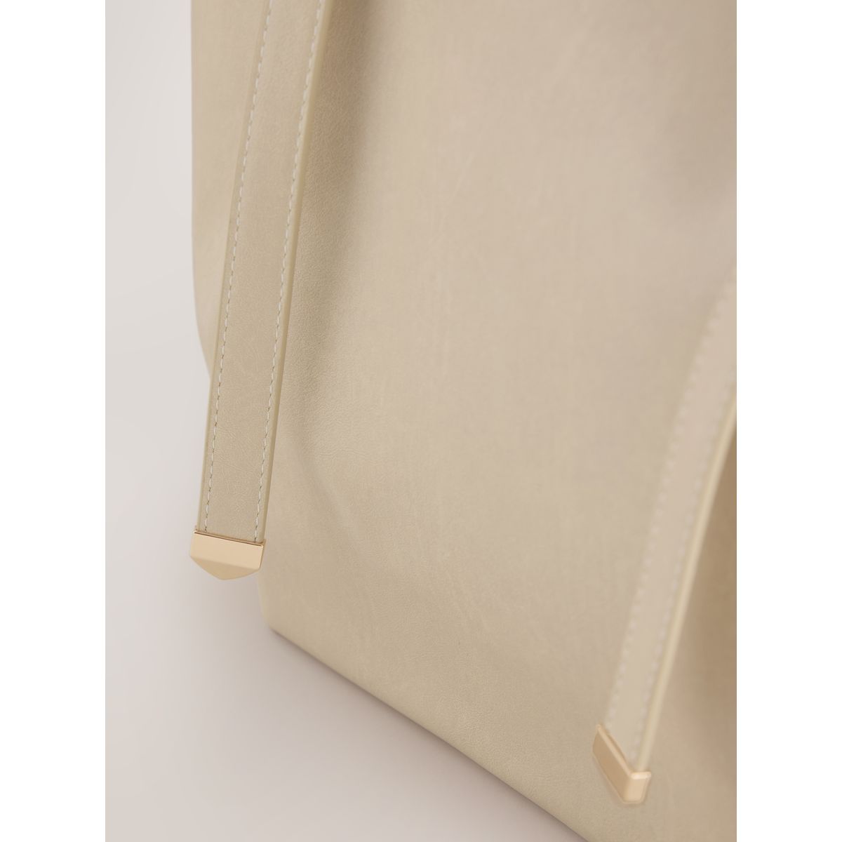 Grand sac porté épaule perforé crème, NEXT