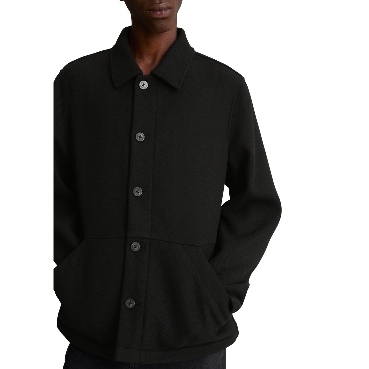 Veste en laine coupe classique en laine mélangée contenant des fibres recyclées noir, MARC O’POLO DENIM