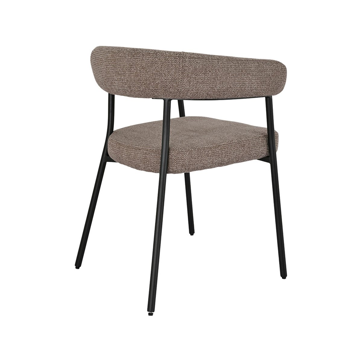 Lot de 2 chaises FSC® 100% en tissu texturé, SADIE marron, BEST MOBILIER