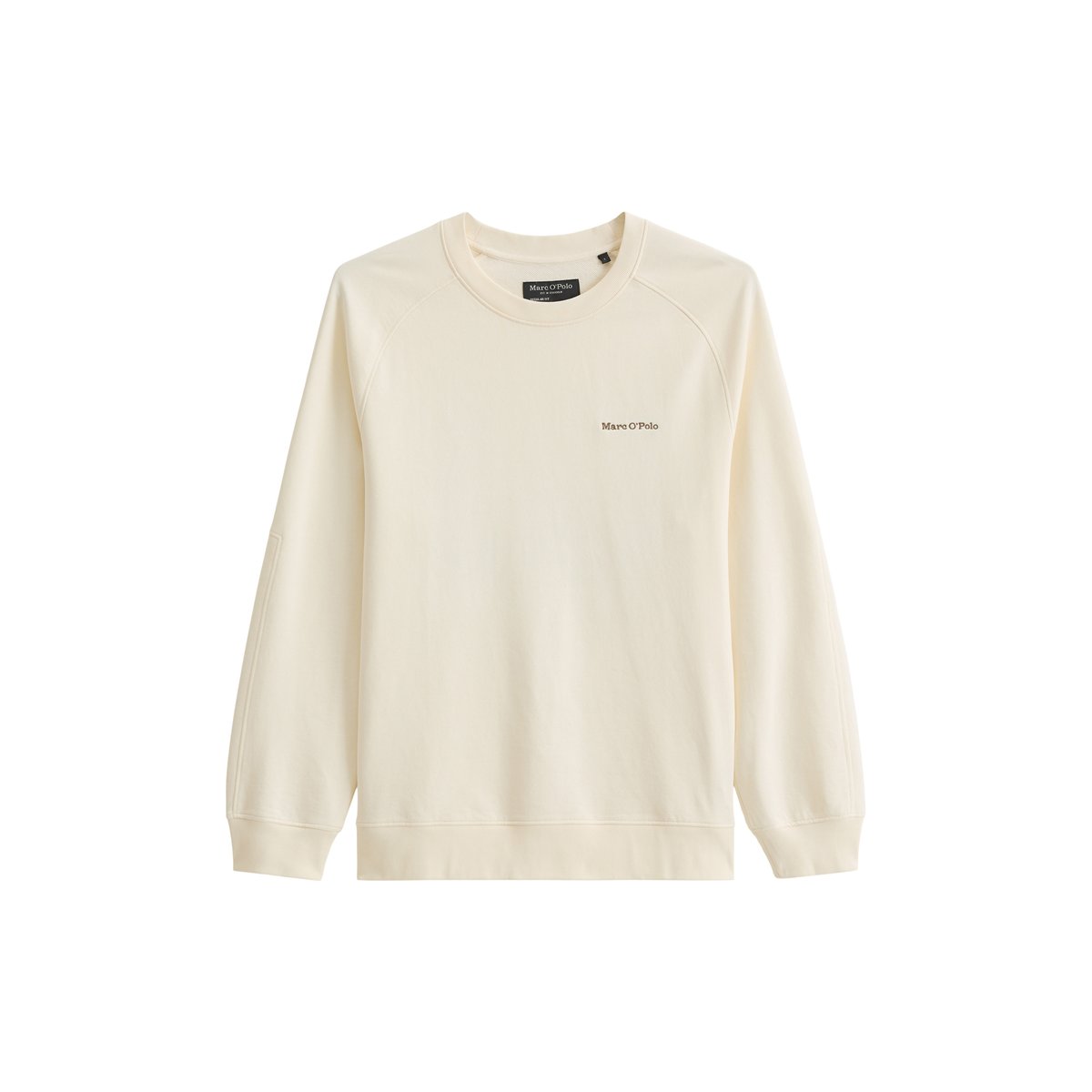 Sweat-shirt régulier en coton recyclé blanc, MARC O'POLO