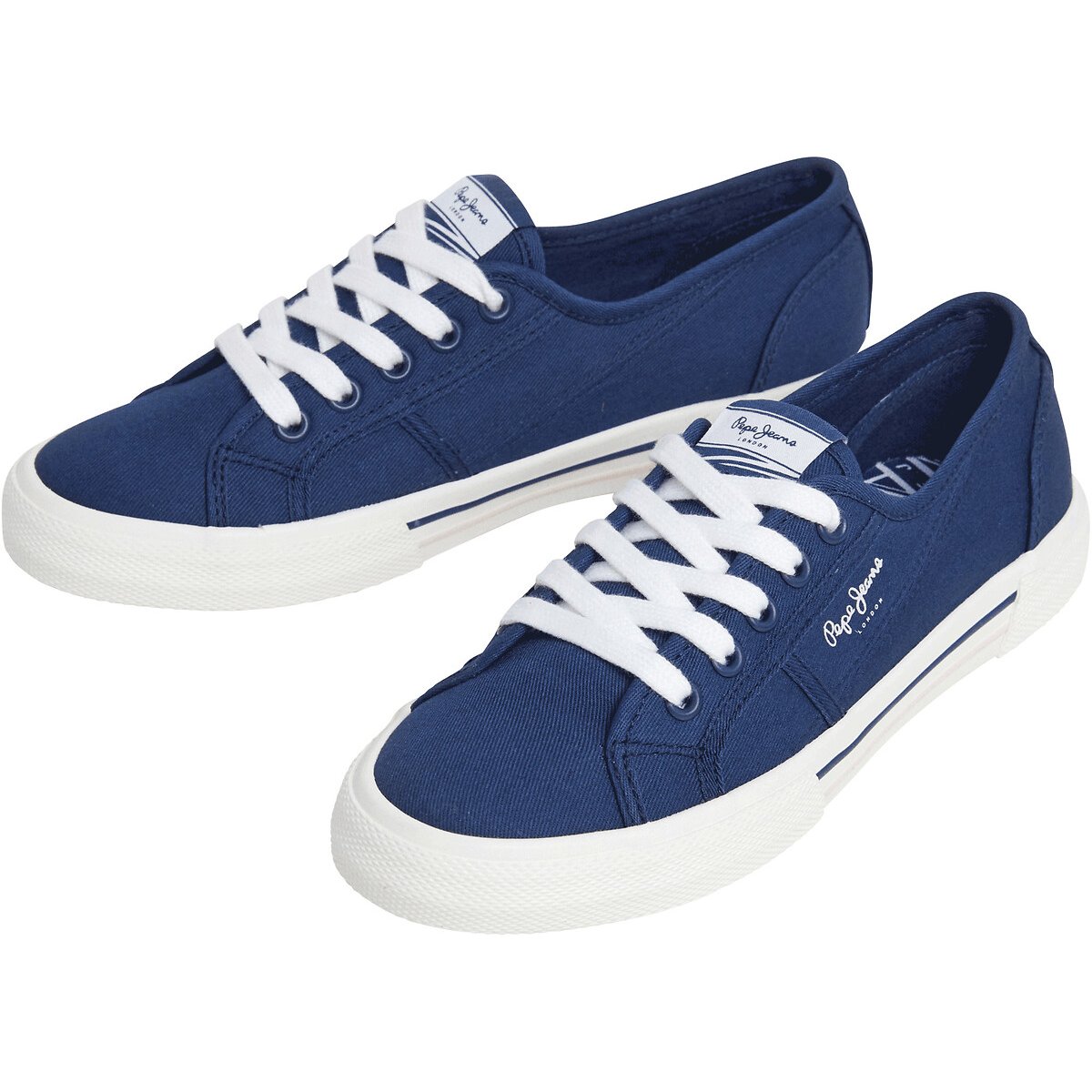 Sneakers in stof Brady Basic blauw, PEPE JEANS