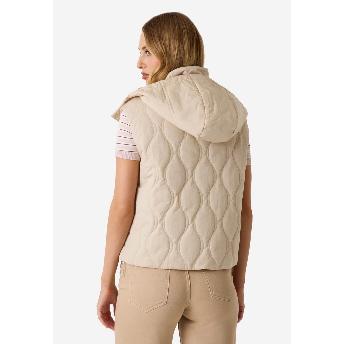 Veste Matelassée À Capuche crème, GUESS