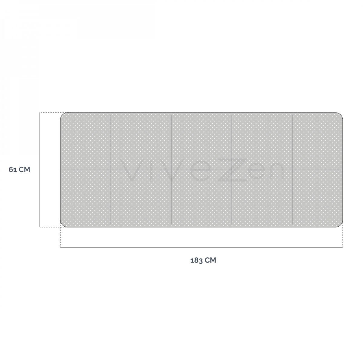 Tapis de yoga pliable gris, VIVEZEN