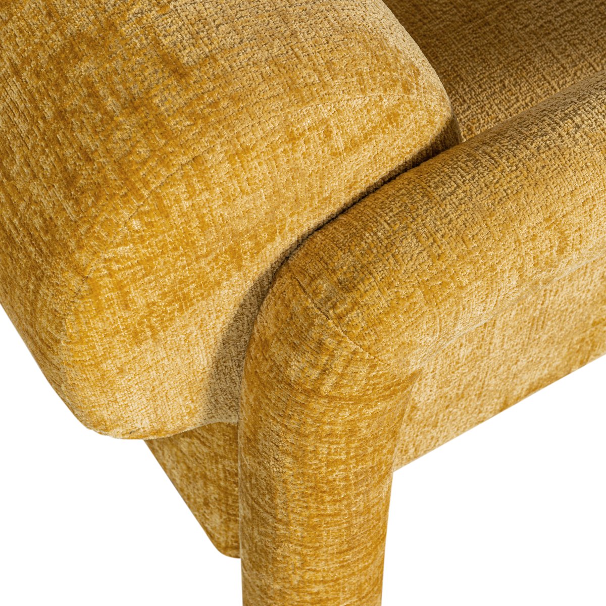 Fauteuil en velours LENNY or/jaune, WOOOD