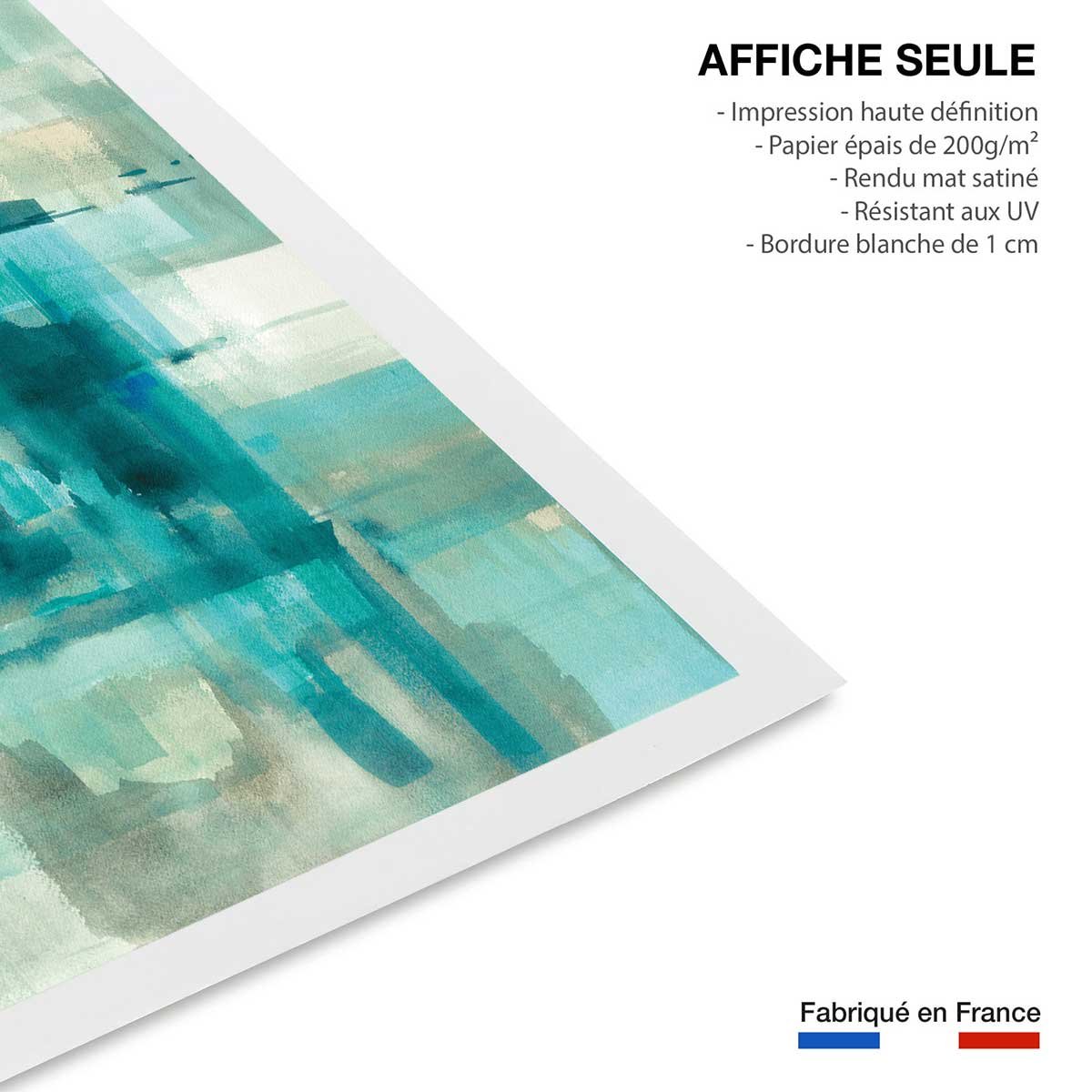 Affiche Liquide bleu affiche seule, HEXOA