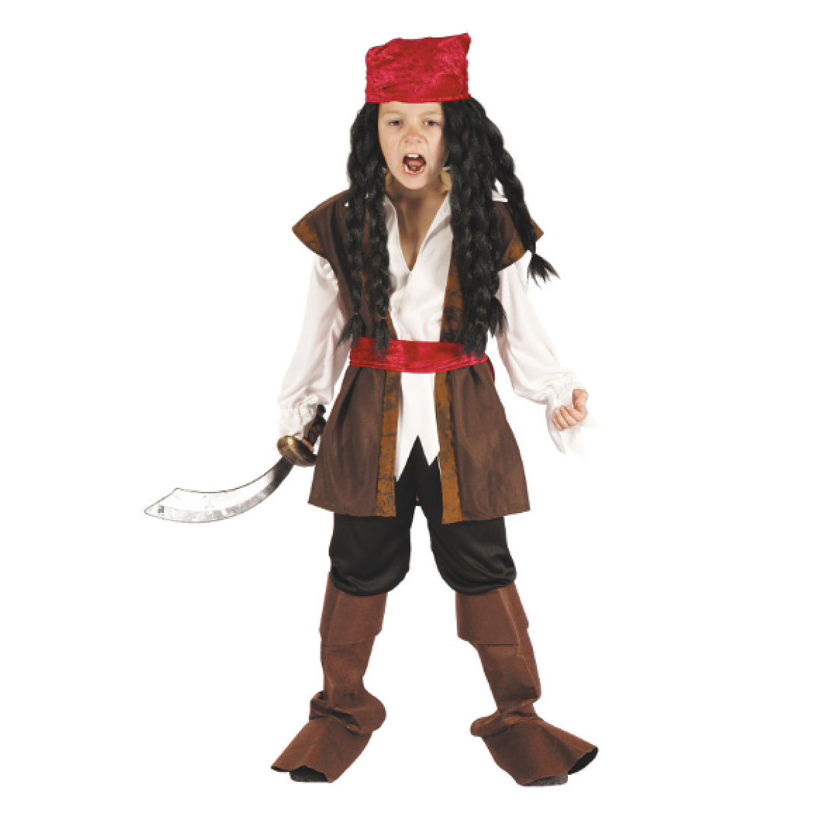 Costume pirate Jack 7-9 ans couleur unique, PARTY PRO