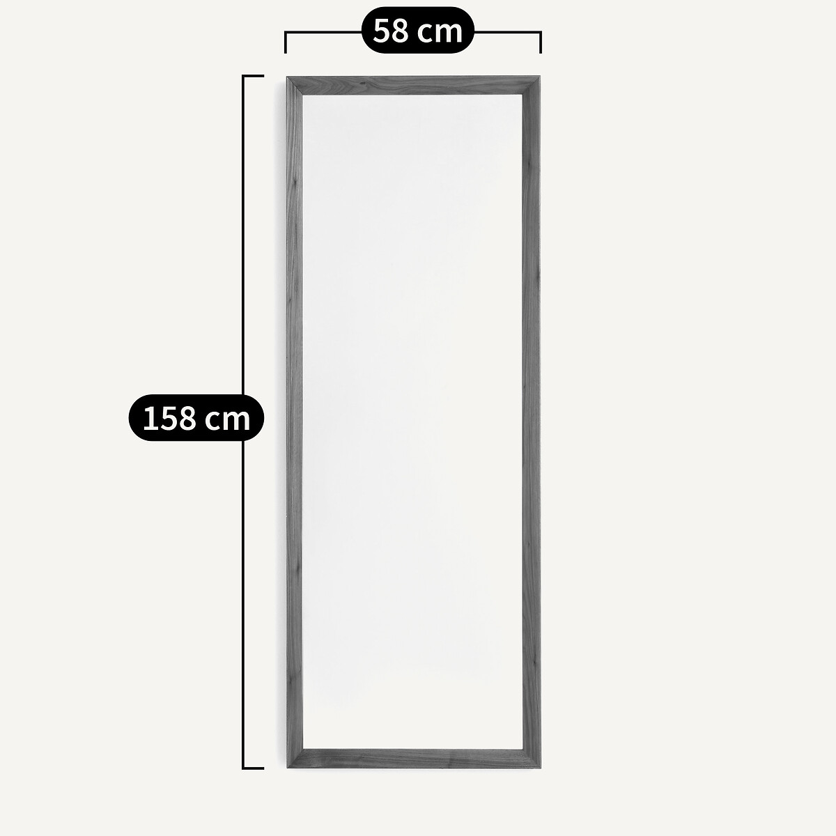 Miroir H158 cm, Andromède noyer, AM.PM
