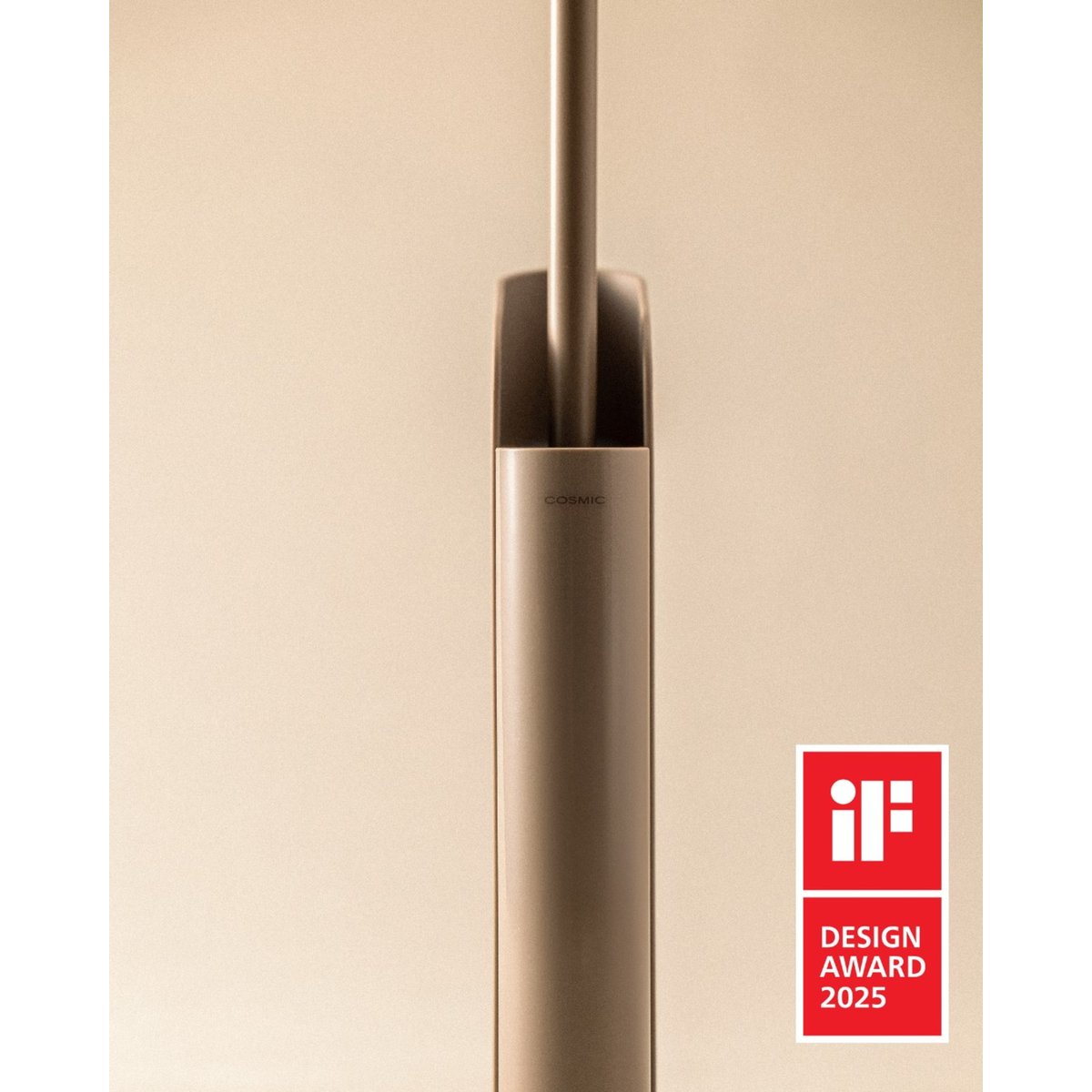 Brosse Wc avec vis ou adhésif FLAT chrome, COSMIC