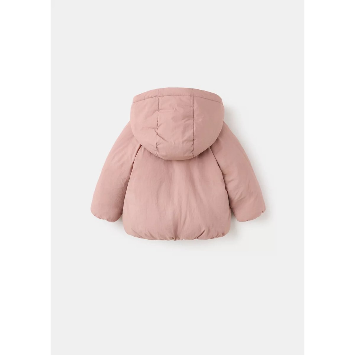Anorak matelassé à capuche rose, MANGO BABY
