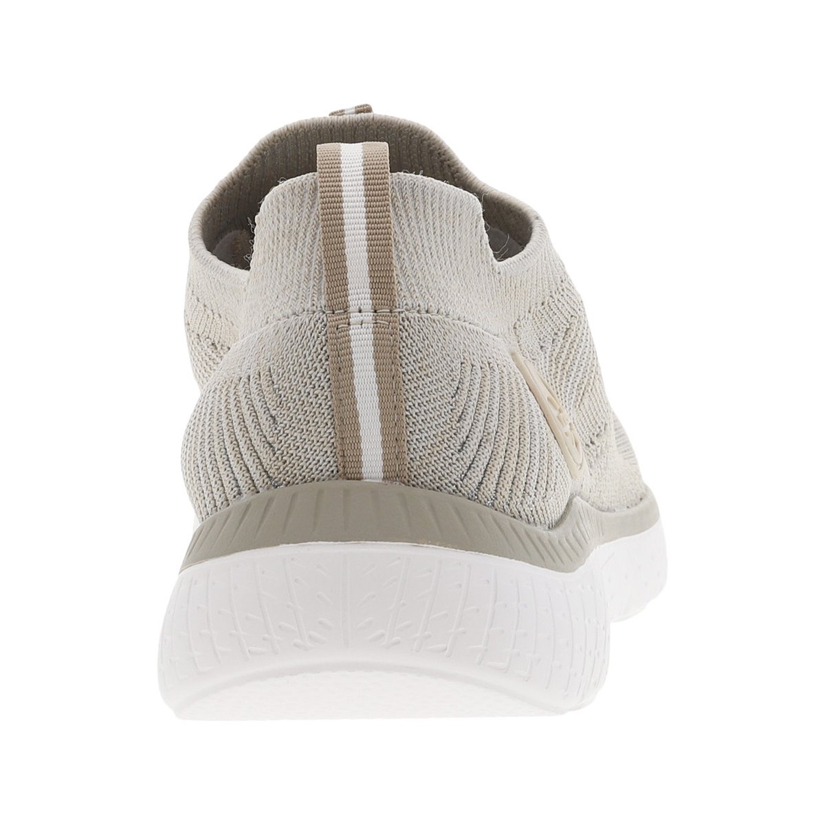 Baskets basses beige slip-on à semelle semi-compensée et fil textile argenté beige, RIEKER