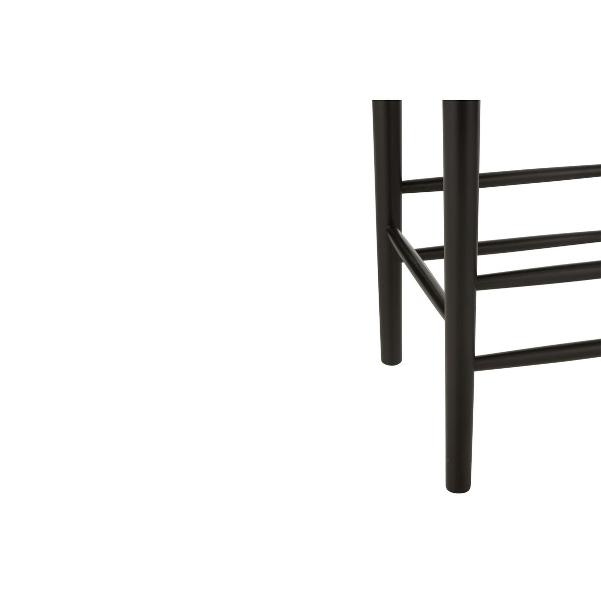 Tabouret de bar en corde et bois - LEO noir, HELLIN, DEPUIS 1862