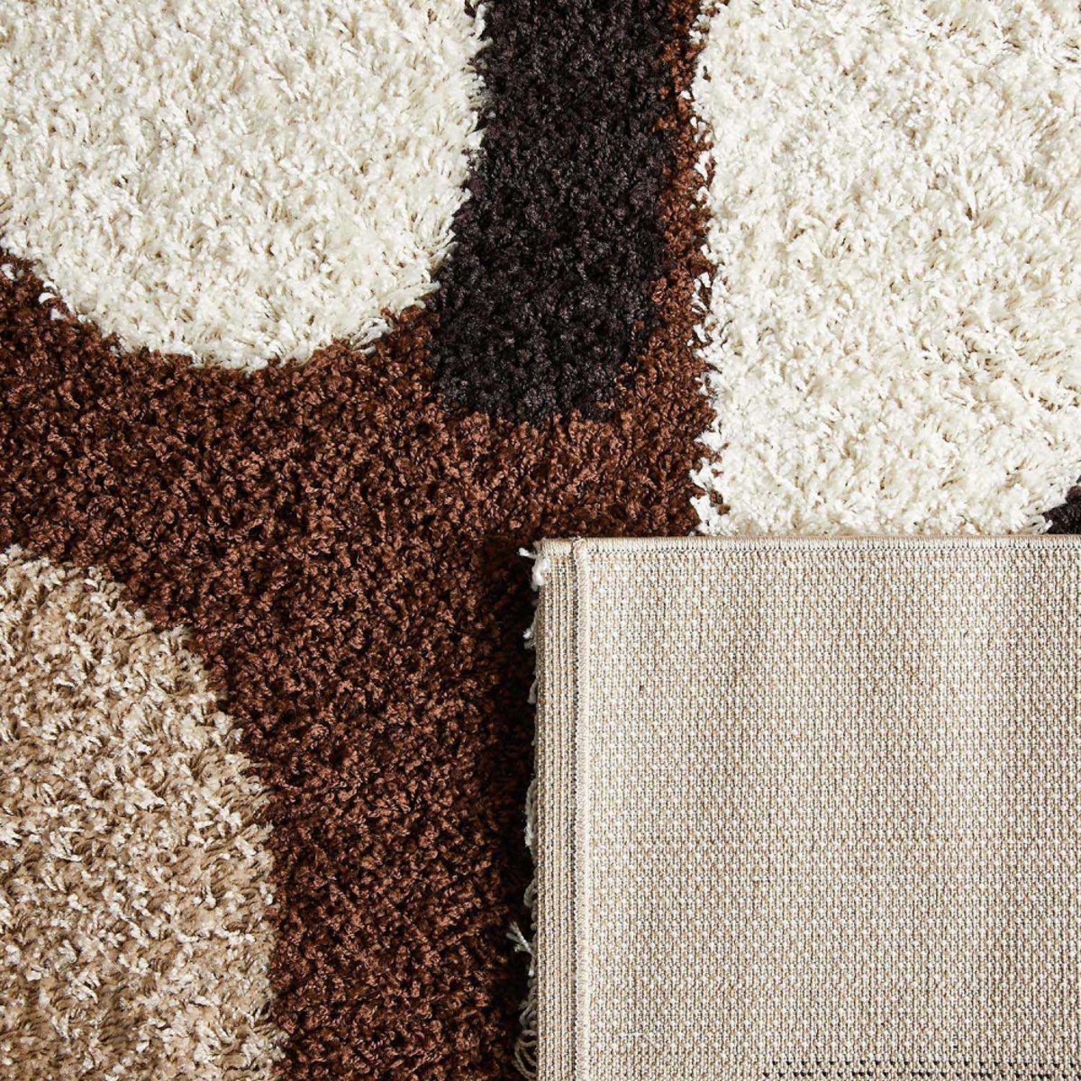 Tapis poils longs shaggy PALERME tricolore, NAZAR RUGS