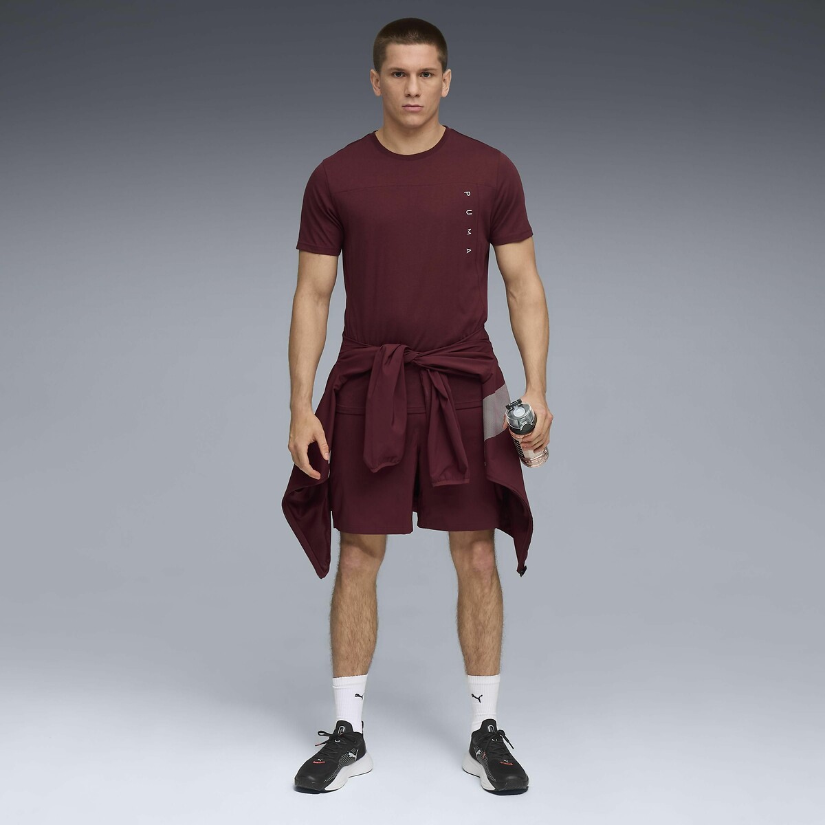Short Sleeve Gym T-Shirt burgundy, PUMA