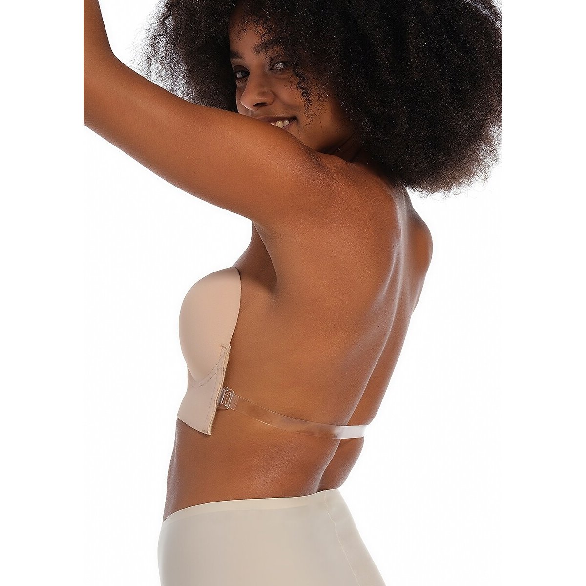 Soutien-gorge bandeau en microfibre beige, MAGIC BODYFASHION